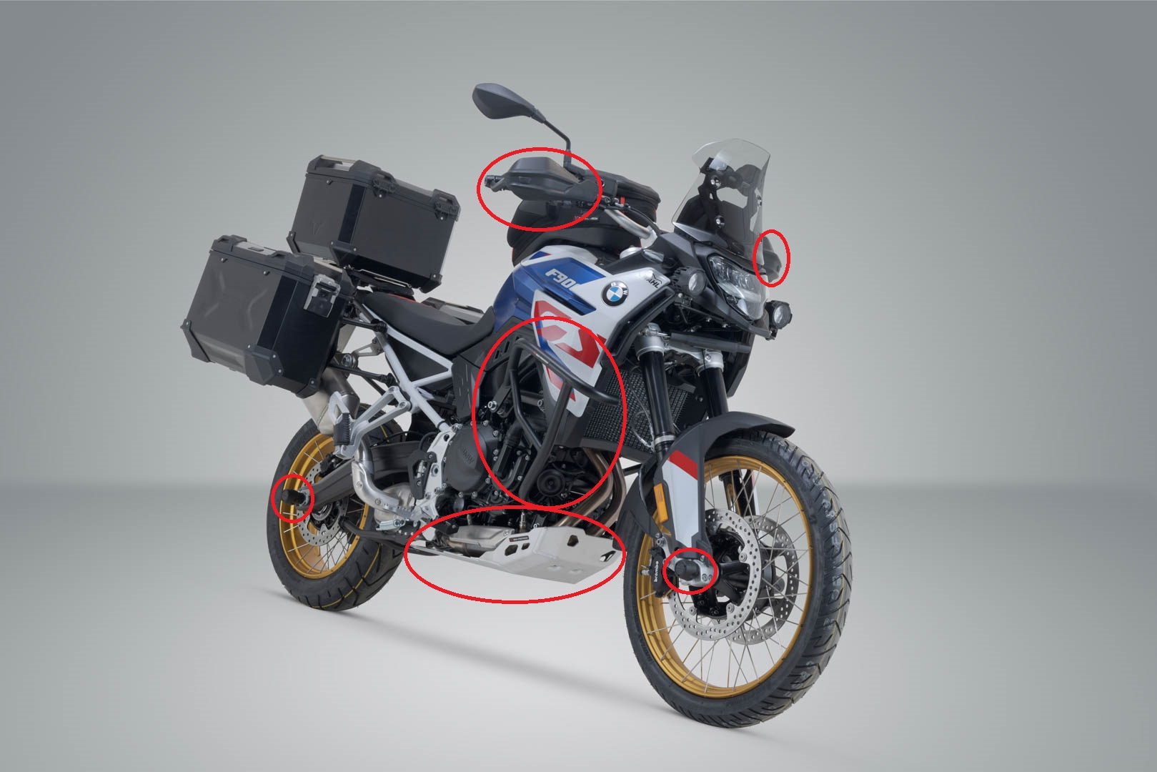 Adventure Set aizsargu komplekts BMW F750/850GS (17-), F800/900GS (23-). Adventure Set aizsargu komplekts BMW F750/850GS (17-), F800/900GS (23-).